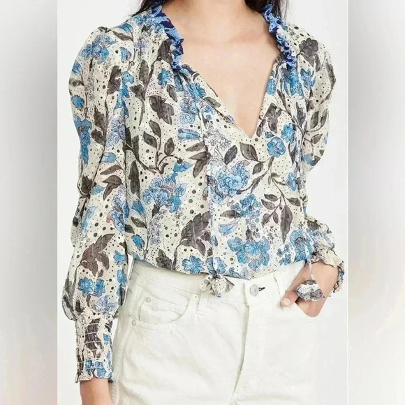 MISA Los Angeles Siena Top in Jaipur Floral Mix size Medium - Picture 2 of 15